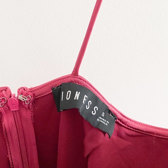 Lioness Princess Polly Magenta Walk The Line Satin Midi Dress - Picture 8 of 10